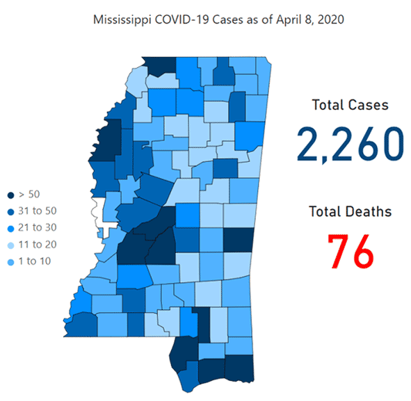 April 9th – MSDH Reports New Cases in Attala, Leake Neshoba,Winston
