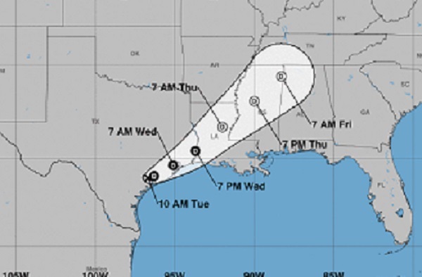 Rain and Flash Flooding In Mississippi From Tropical Storm Beta