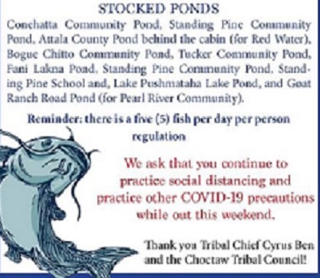 Tribal Community Ponds Stocked for Labor Day Weekend