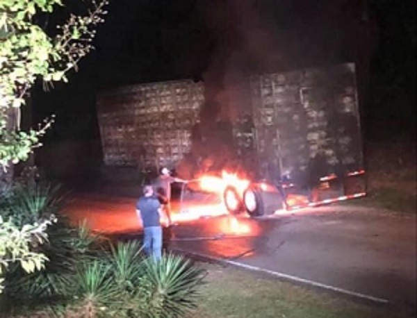Breaking: Trailer Wheel Fire On Mars Hill Road Under Control