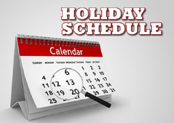 Holiday Schedule for Philadelphia Municipal and Neshoba County