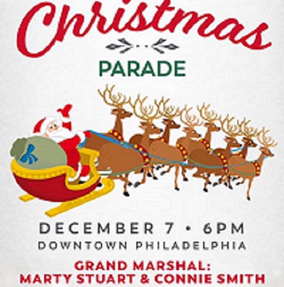 Philadelphia Christmas Parade is Monday, Marty Stuart and Connie Smith to Serve as Grand Marshals