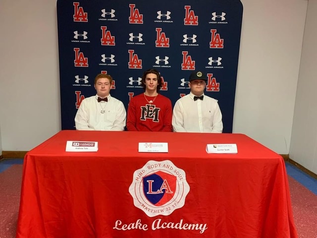 Leake Academy players sign to play college football