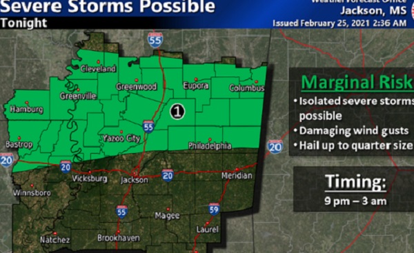 Potential For Severe Weather Tonight in Our Area