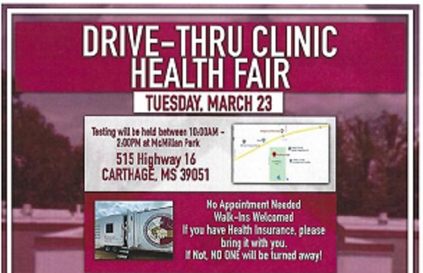 Drive-Thru Clinic to Provide Covid-19 Vaccine Today in Carthage, No Mandatory Appointment