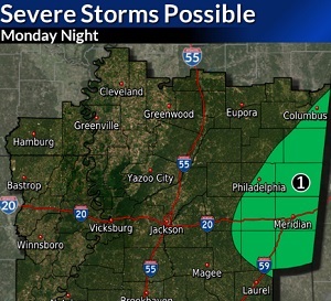 Isolated Severe Storms Possible