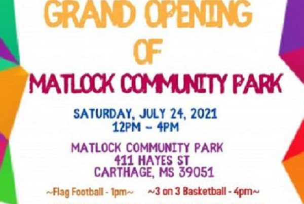 Frank L. Matlock Community Park Grand Opening Soon