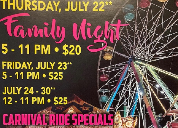 Neshoba County Fair Carnival Family Night is Thursday