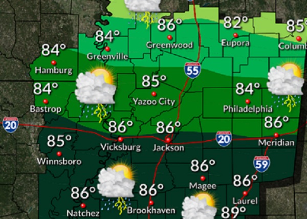 Rain and Thunderstorms Possible Today