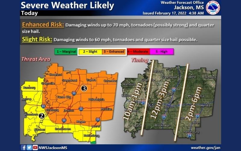 Local Area Facing Level 3 Severe Weather Threat Today
