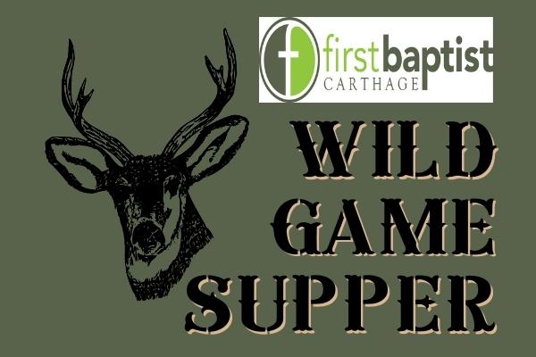 Happening Today – Wild Game Supper at First Baptist Church Carthage