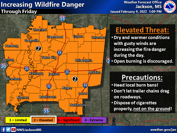 Wildfire Danger Increasing In Mississippi