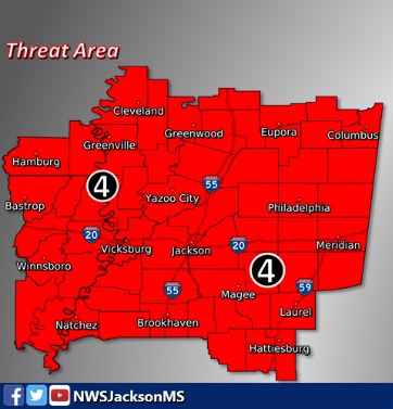 Severe Weather Threat Now At Level-4 For Wednesday