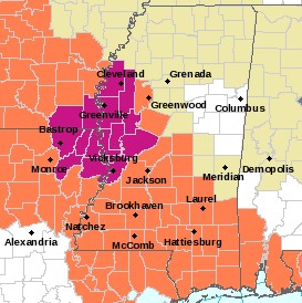 Heat Advisory Continues for Leake, Severe Storms Possible