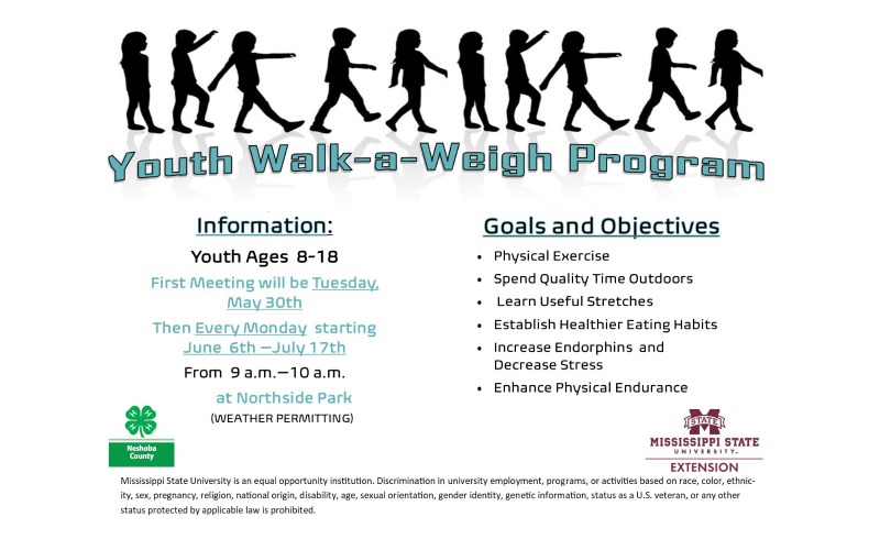 Final Day to Register for Youth Walk-A-Weigh Summer Program in Neshoba
