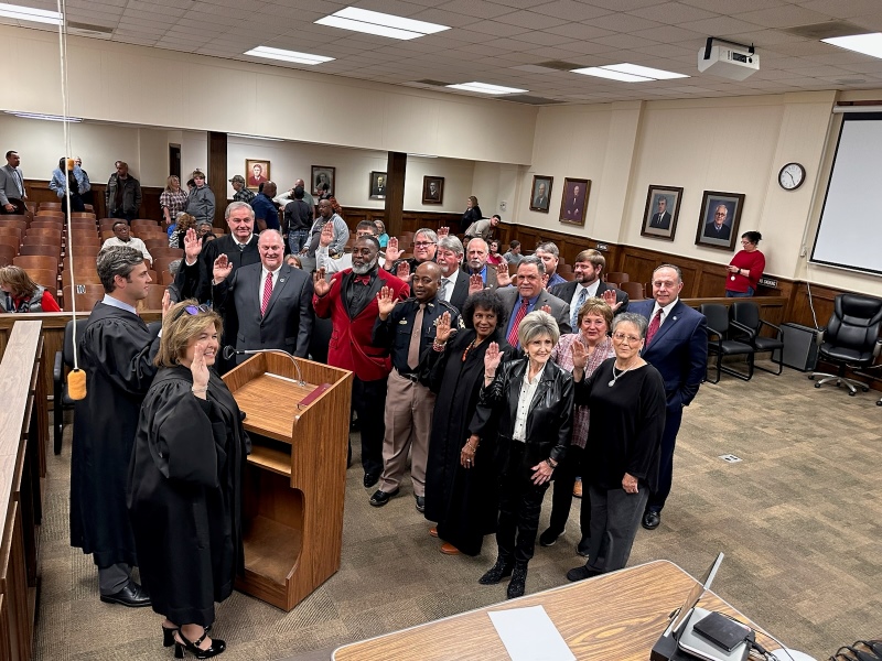 Swearing-in Ceremony for Leake County Officials