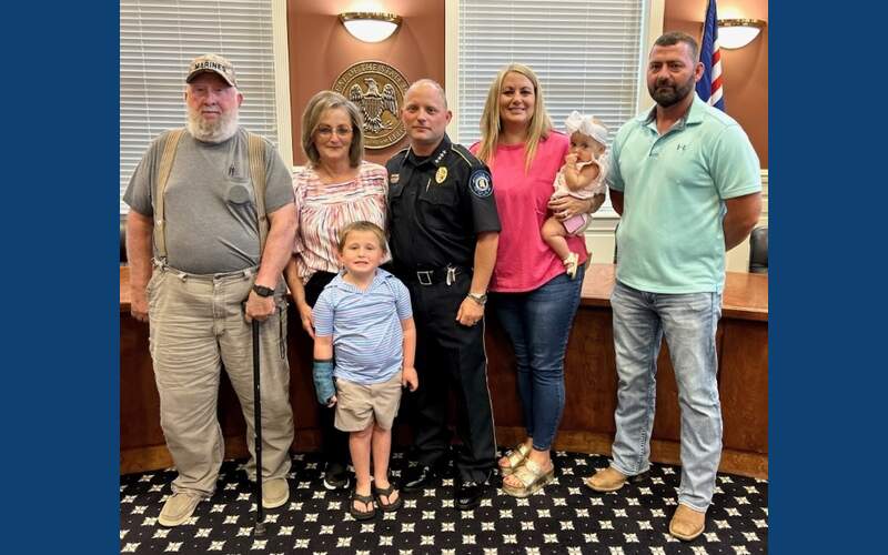 Greg Collins Sworn in as Kosciusko Police Chief – Video & Photo Gallery