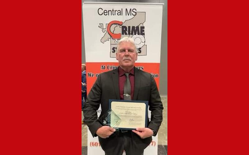 Leake County Investigator Jerry Horn Receives Top Cop Award from Central Mississippi Crime Stoppers
