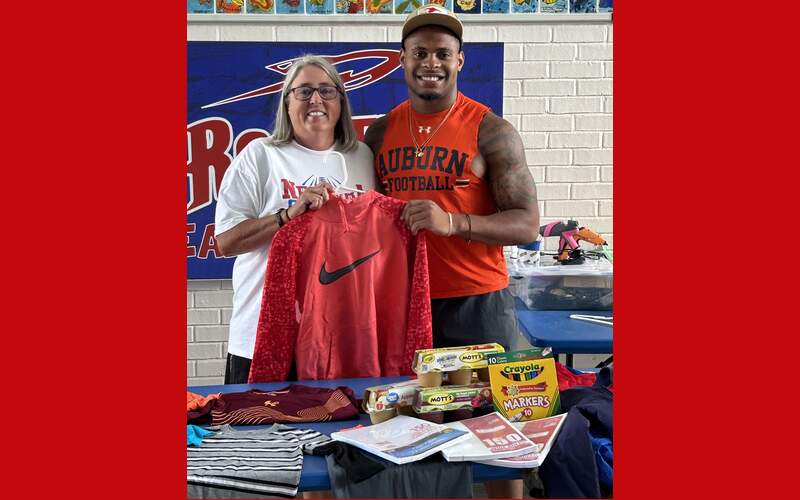 Current Auburn RB, and Neshoba County native, donates to former school and football program
