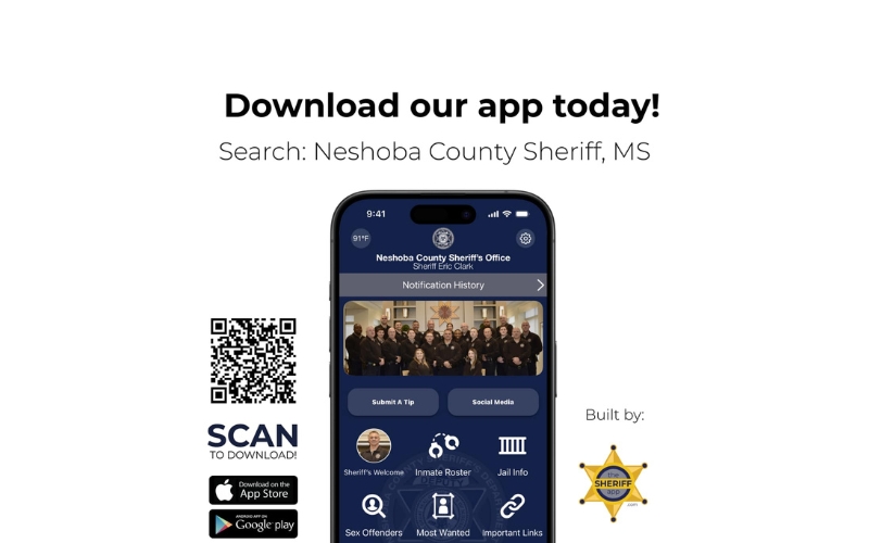Neshoba County Sheriff’s Office Launches Mobile App