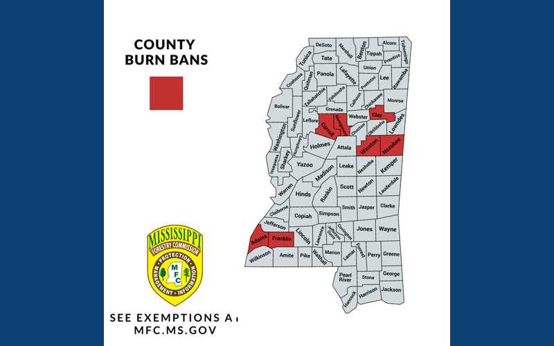 Burn Bans Posted for Some Local Counties