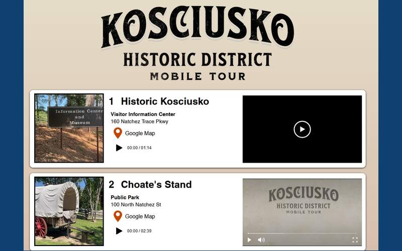 Video/audio: Work on Downtown Kosciusko Historic Mobile tour nearing completion