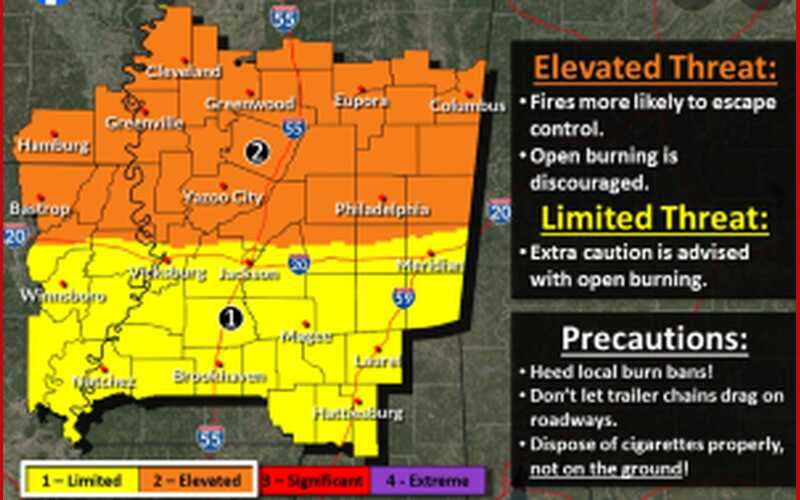 Elevated Fire Threat Comes With Dry and Windy Conditions