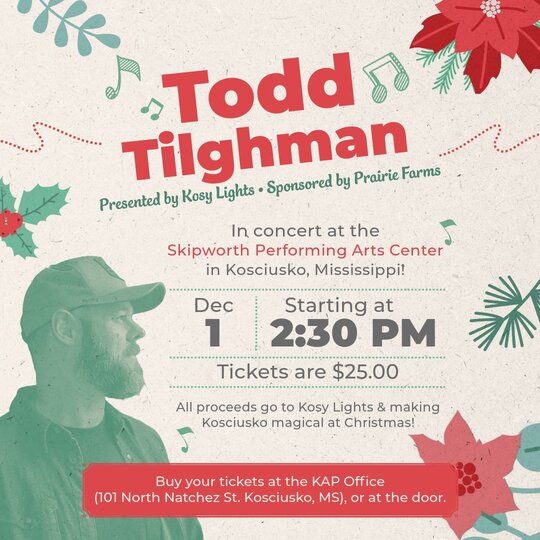 “The Voice” winner Todd Tilghman to perform concert in Kosciusko