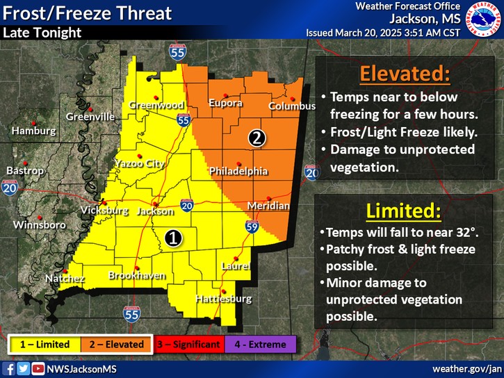 Freeze Warning Friday for This Area