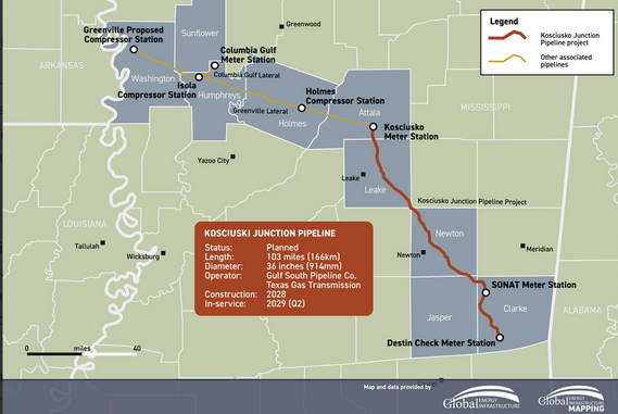 Federal review begins for major natural gas pipeline project affecting Attala County
