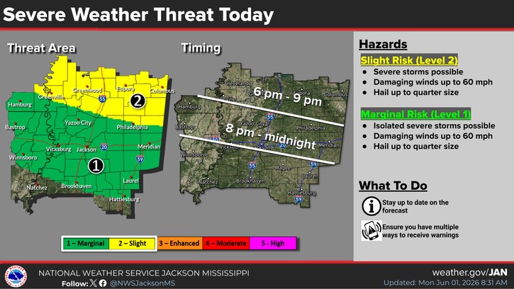Level-2 Storm Risk for Portions of Local Area
