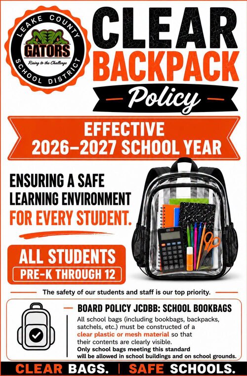 Leake County School District Announces Clear Backpack Requirement for 2026-2027 School Year