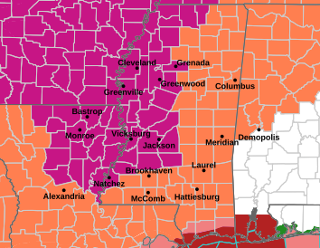 Heat Warning, Advisory Today as Bertha Churns Through the Gulf