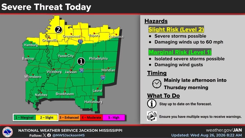 Level-2 Storm Risk Now Includes Part of Local Area